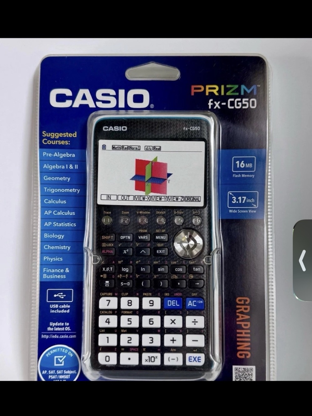 CASIO PRIZM FX-CG50 Color Graphing Calculator 3D Color Brand New